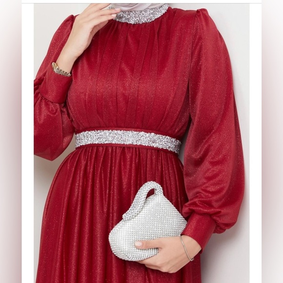 Evening Dress, Wedding, Burgundy - Picture 2 of 4